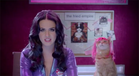 ケイティ・ペリーが３匹のネコと秘密組織を結成し悪党と闘う超カラフルで楽しいビデオ公開