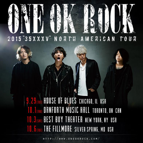 ONE OK ROCKが北米で初アルバム「35xxxv Deluxe Edition」を9/25にリリース! そして北米ツアーも開催