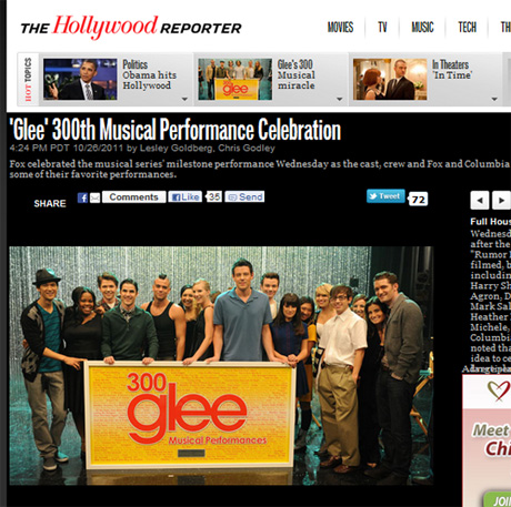 「glee」キャスト
米The Hollywood Reporterが報じた