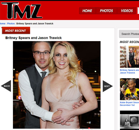 ジェイソン・トラウィックと婚約した人気歌手のブリトニー・スピアーズ
米TMZが報じている