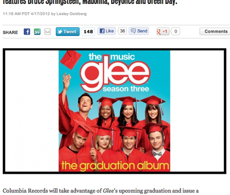 「glee」卒業アルバム
Hollywood Reporter