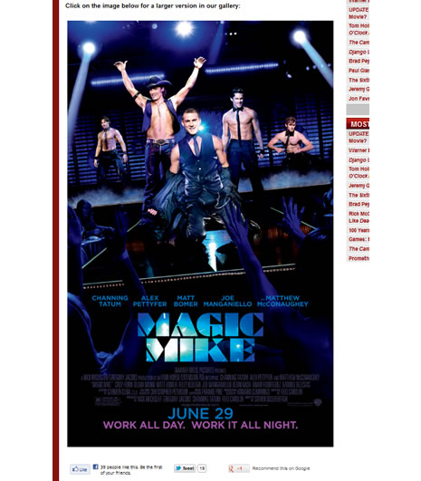 「Magic Mike」
comingsoon.netより