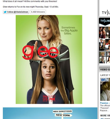 Glee シーズン4のポスター画像公開 レイチェルが自由の女神に ネタバレ 海外ドラマ セレブニュース Tvグルーヴ モバイル版