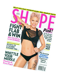Shape Magazineのカバーを飾ったピンク