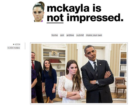 「不満顔」共演するマッケイラ・マロニー選手とオバマ大統領