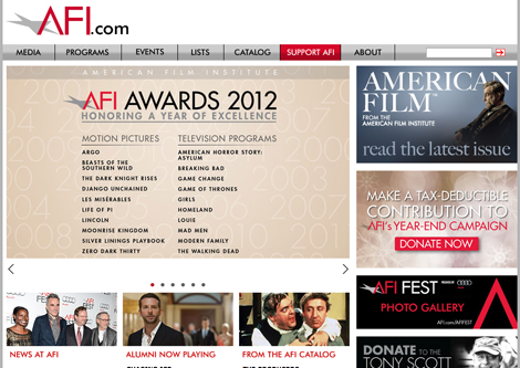 AFI米公式サイト