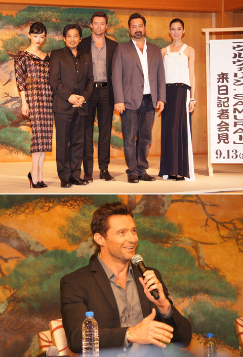 （写真上左から）福島リラ、真田広之、ヒュー・ジャックマン、ジェームズ・マンゴールド監督、TAO
（写真下）ヒュー・ジャックマン