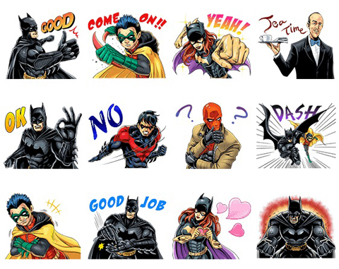 LINEスタンプ「Batman」一部