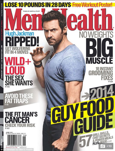 ヒュー・ジャックマンがカバーを飾った「Men’s Health」誌