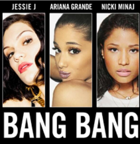 「BANG BANG」発表時の写真。左からジェシー・J、アリアナ・グランデ、ニッキー・ミナージュ