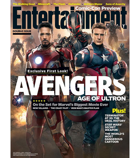 雑誌のカバーに登場した、「アベンジャーズ」続編キャストたち