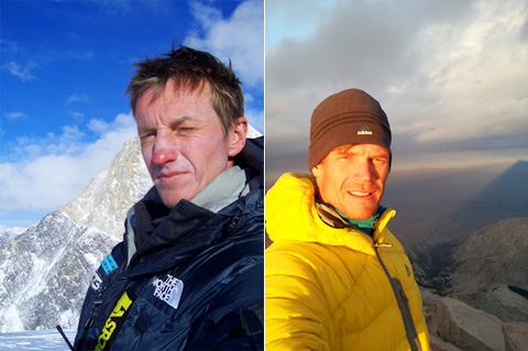 登山家のデニス・ウルブコ氏（左）、ドン・ボウイ氏
