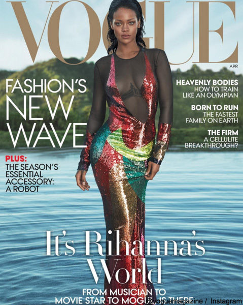 リアーナが飾った「Vogue」誌のカバー