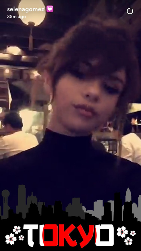 Selena GomezのSnapchatより