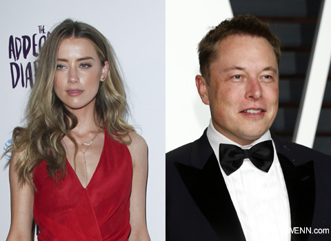 アンバー・ハード（左）、イーロン・マスク