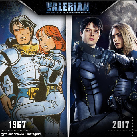 映画「Valerian and the City of a Thousand Planets」
左は原作となったコミック