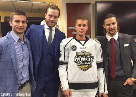 ジャスティン・ビーバーとNHL関係者