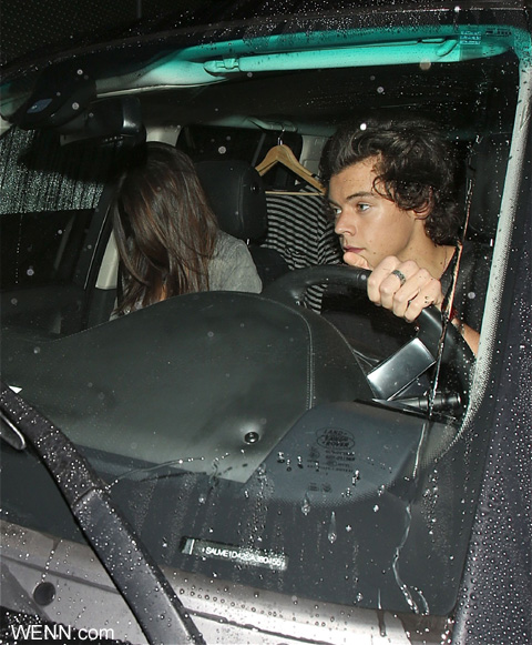 2013年11月、ハリーの車の助手席に座るケンダル
