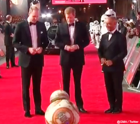 ウィリアム王子＆ヘンリー王子とBB-8