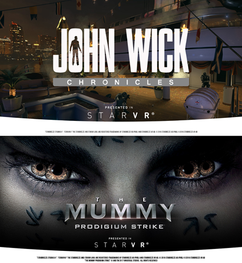 「JOHN WICK CHRONICLES」(上)、「THE MUMMY PRODIGIUM STRIKE」(下)