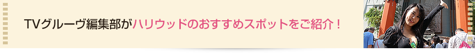 TVグルーヴ編集部がハリウッドのおすすめスポットをご紹介！