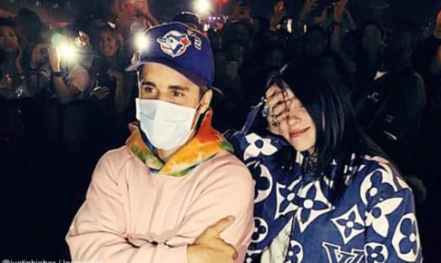 ジャスティン・ビーバーと、ビリー・アイリッシュ