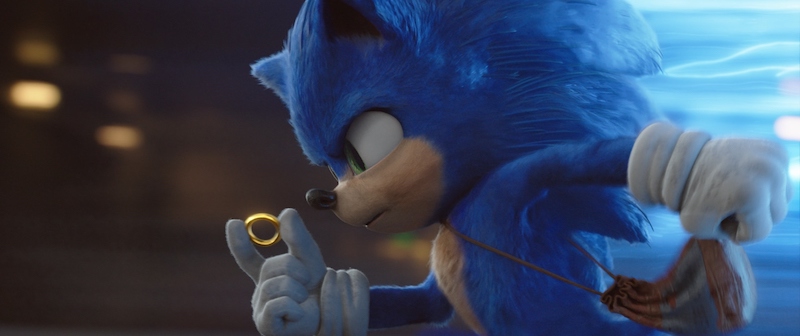 Sonic (Ben Schwartz) in SONIC THE HEDGEHOG from Paramount Pictures and Sega. Photo Credit: Courtesy Paramount Pictures and Sega of America.
