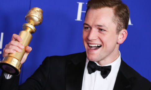 Actor Taron Egerton wearing Armani poses in the press room at the 77th Annual Golden Globe Awards held at The Beverly Hilton Hotel on January 5, 2020 in Beverly Hills, Los Angeles, California, United States. Where: Beverly Hills, California, United States When: 05 Jan 2020 Credit: WENN/Avalon **WENN/Avalon**