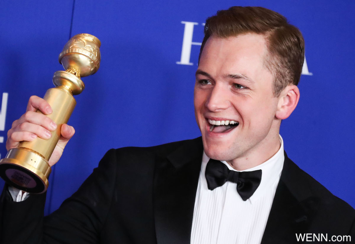 Actor Taron Egerton wearing Armani poses in the press room at the 77th Annual Golden Globe Awards held at The Beverly Hilton Hotel on January 5, 2020 in Beverly Hills, Los Angeles, California, United States. Where: Beverly Hills, California, United States When: 05 Jan 2020 Credit: WENN/Avalon **WENN/Avalon**