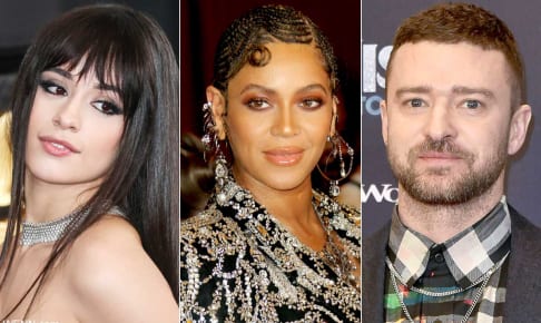 左からカミラ・カベロ、ビヨンセ、ジャスティン・ティンバーレイク