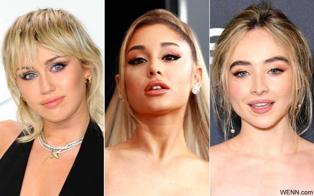 アリアナ・グランデ、サブリナ・カーペンター、マイリー ..., 画像サイズ:1024x640