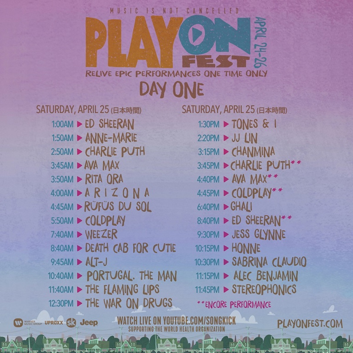 PlayOn SetTimes DAY-ONE