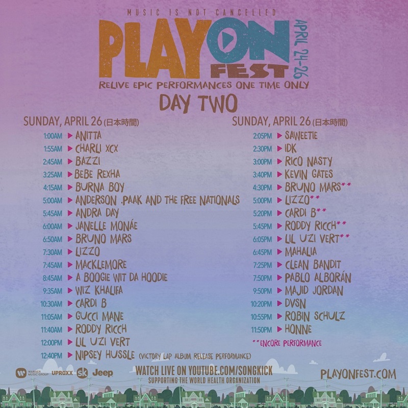 PlayOn SetTimes DAY-TWO