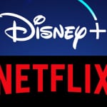 「Disney+」と「ネットフリックス」ロゴ