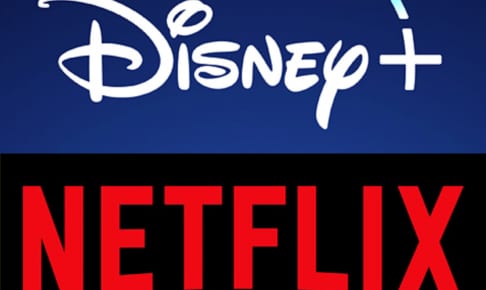 「Disney+」と「ネットフリックス」ロゴ
