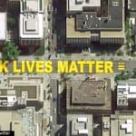 上空から見た「Black Lives Matter Plaza」