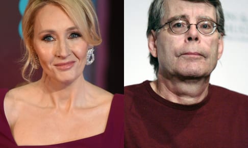 J.K.ローリング（左）、スティーヴン・キング