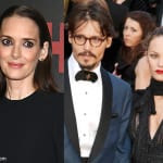 左からウィノナ・ライダー、ジョニー・デップ、ヴァネッサ・パラディス