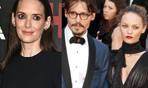 左からウィノナ・ライダー、ジョニー・デップ、ヴァネッサ・パラディス