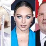 左からシーア、マディー・ジーグラー、ハーヴェイ・ワインスタイン