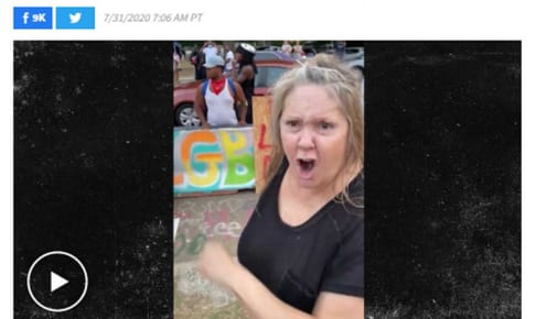 ジョージ・フロイドさんの追悼イベントで、人種差別主義女性が激怒