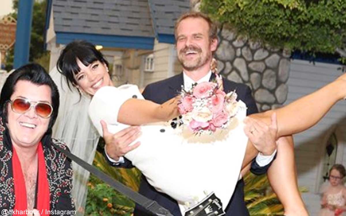 ストレンジャー シングス 未知の世界 デヴィッド ハーバーと歌手のリリー アレンがめでたく結婚 ラスベガスでのユニークな結婚式での写真を公開 写真あり Tvgroove