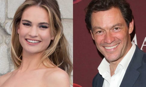 リリー・ジェームズ（左）とドミニク・ウェスト