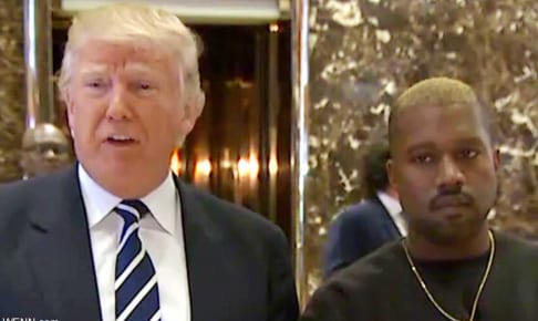 ドナルド・トランプ元米大統領と、カニエ・ウェスト