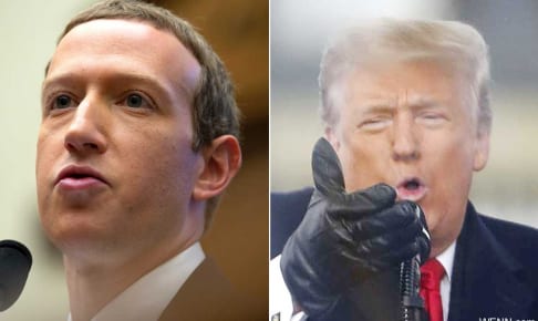 マーク・ザッカーバーグと、ドナルド・トランプ