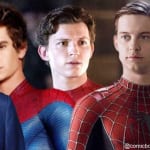 左からアンドリュー・ガーフィールド、トム・ホランド、トビー・マグワイア