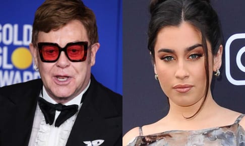 エルトン・ジョン（左）、ローレン・ハウレギ