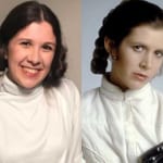 キャリー・フィッシャー（右）、彼女にそっくりなマギー・トルフィーノさん