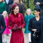 左からチャールズ皇太子、ウィリアム王子、キャサリン妃、メーガン妃、ヘンリー王子