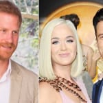 左からヘンリー王子、ケイティ・ペリー、オーランド・ブルーム